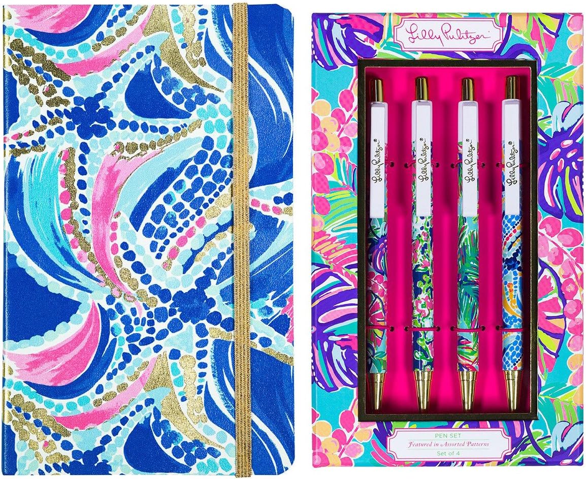 Lilly Pulitzer Pen Set and Accessory Bundle (LP Assorted