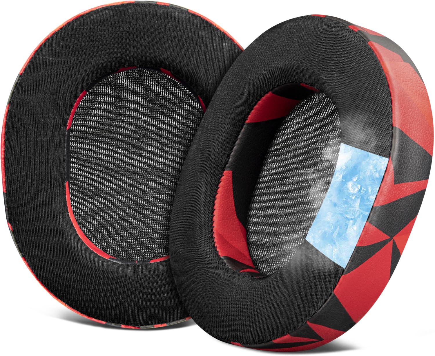 SOULWIT Cooling Gel Earpads Replacement for SteelSeries Arctis 1/3/5/Arctis 7/7+/7P/7P+/7X/7X+/9/9X/Pro/Prime(Do Not Fit Any Arctis Nova) Headset, Ear Pads Cushions with High-Density Foam - Red Storm