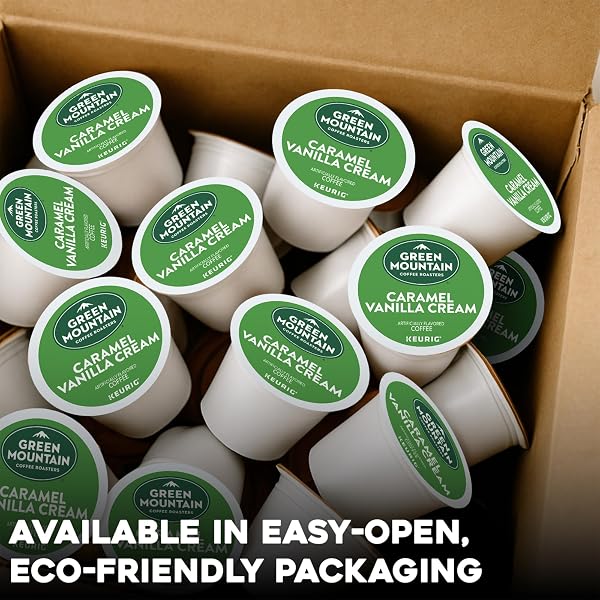 GREEN MOUNTAIN COFFEE ROASTERS CARAMEL VANILLA CREAM KEURIG SINGLE-SERVE K-CUP PODS, LIGHT ROAST COFFEE, 72 COUNT