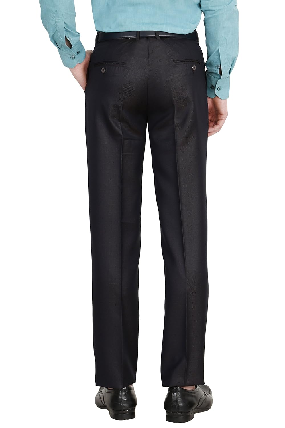 mchenry men's regular fit self-design formal trousers