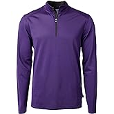 Cutter & Buck Mens Virtue Eco Pique Micro Stripe Recycled Mens Quarter Zip