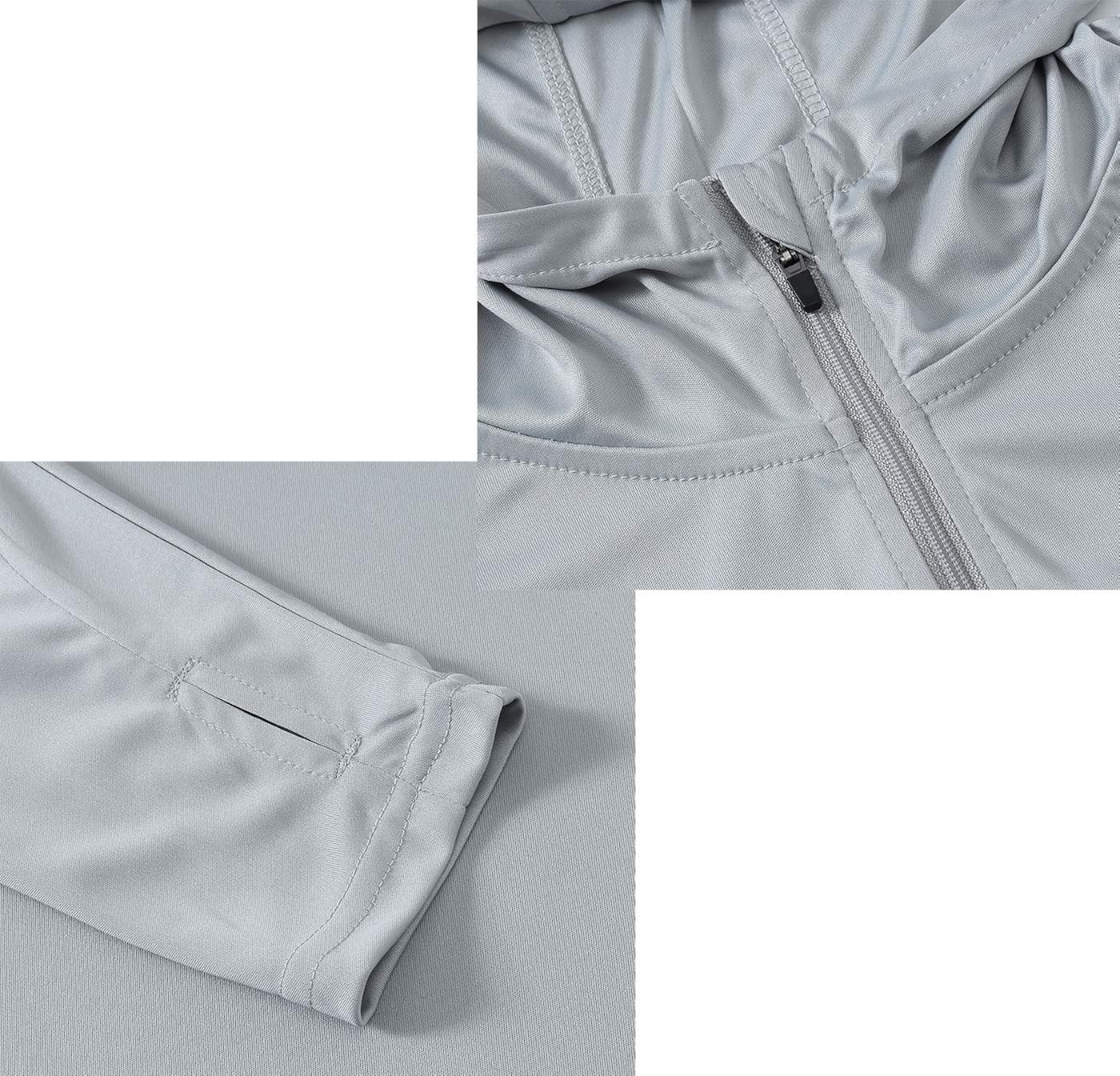 Satankud Mens UPF 50+ UV Sun Protection Athletic Hoodie Thumb Long Sleeve Fishing Shirt at  Men’s Clothing store