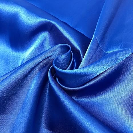 Amazon Kms カラー サテン 生地 無地 ポリエステル ハンドメイド 素材 材料 幅150cm 2m ブルー 布 生地 通販