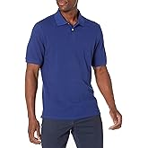 Amazon Essentials Men's Regular-Fit Cotton Pique Polo Shirt (Available in Big & Tall)
