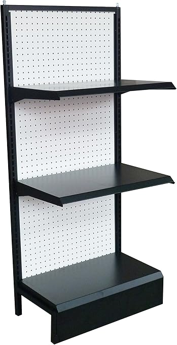 Fixturedisplays 24 0 X 54 0 X 14 0 Gondola Shelving W 2 Shelves And 10 6 Peg Hooks Black 19418 Npf Amazon Ca Office Products