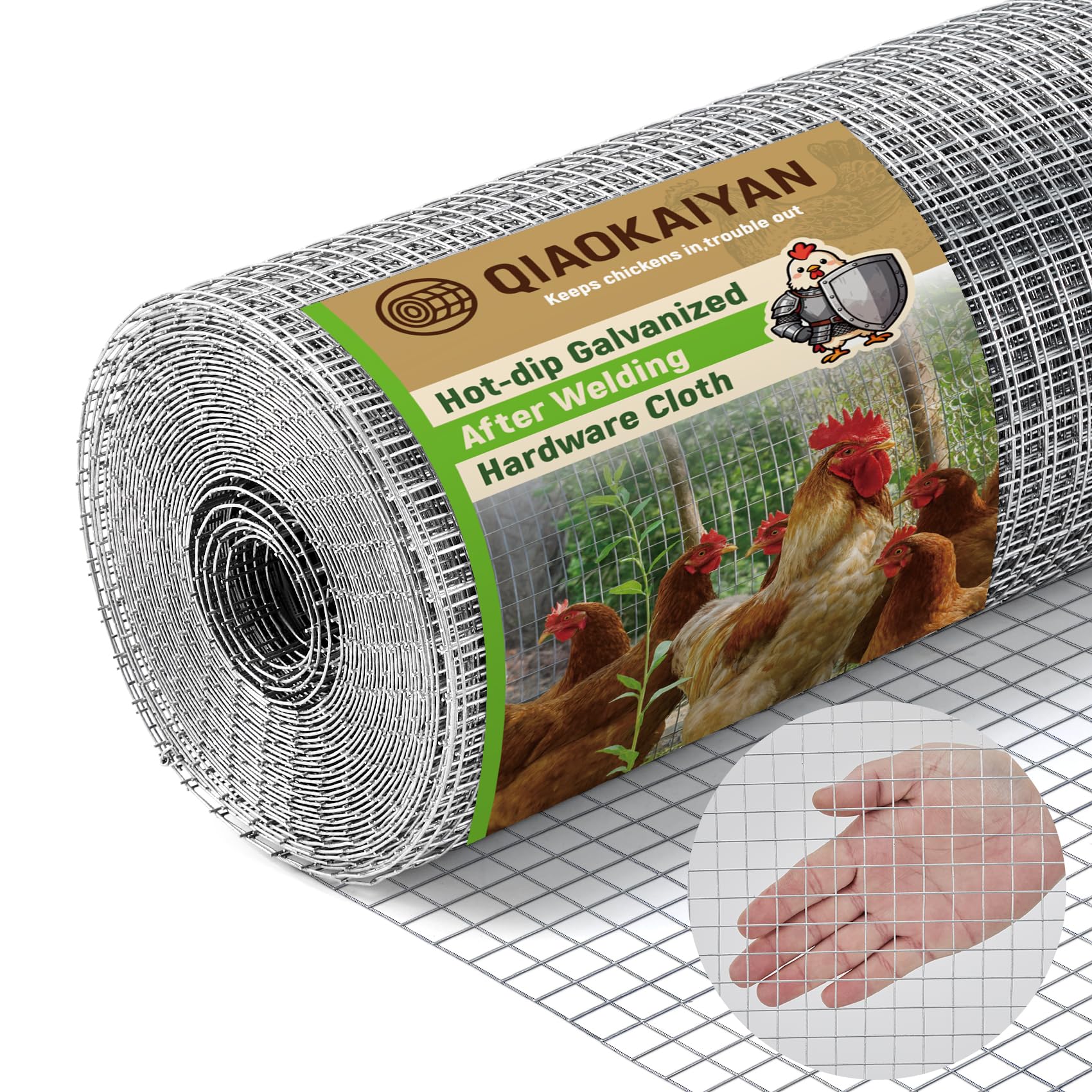 Photo 1 of 16" x 50' Hardware Cloth - 19 Gauge Heavy-Duty 1/2 Inch Welded Chicken Wire, Hot-Dipped Galvanized Mesh for Chicken Coop & Garden Fencing