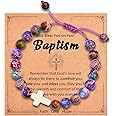 Leyung Cross Bracelet Gifts for Girls, Easter Basket Stuffers for Teens Baptism Confirmation First Communion Christian Jewelry Gifts for Teens Girls