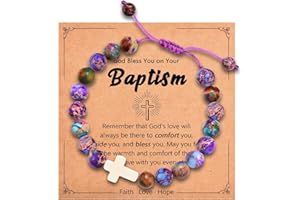 Leyung Cross Bracelet Gifts for Girls, Easter Basket Stuffers for Teens Baptism Confirmation First Communion Christian Jewelry Gifts for Teens Girls