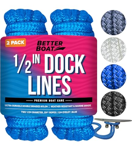 5/8" X 10' Yellow Nylon Solid Braid Dock Lines - Made In USA - Foto 12