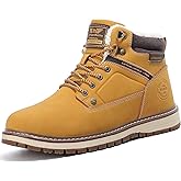 ARRIGO BELLO Mens Winter Boots Snow Casual Booties Warm Fur Mesh Lined Ankle Outdoor Lightweight Non-Slip Trekking Walking Leather Shoes