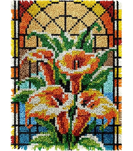 LAPATAIN Latch Hook Kits DIY Crochet Yarn Kits