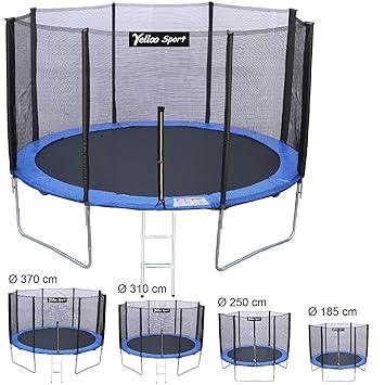 Yelloo Yelloosport Trampolino Tappeto Elastico Giardino Salta Bambini Diametro 185 250 310 370 Cm Certificato Ce Tuv Gs Alta Qualità