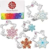 Snowflake Cookie Cutters 5-Pc Set Made in USA by Ann Clark, 3.25", 3.5", 4", 4.25", 4.5"