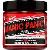 Manic Panic Semi Permanent Rock 'N' Roll Red Hair Dye, 4 oz | Warm Cherry Red, Vivid Undertones, Vegan, Ammonia-Free &amp; Cruelty-Free, Lasts 4-6 Weeks, Developer-Free