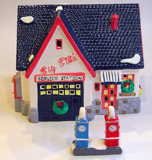 Amazon Com Department 56 Snow Village 5128 4 Service Station