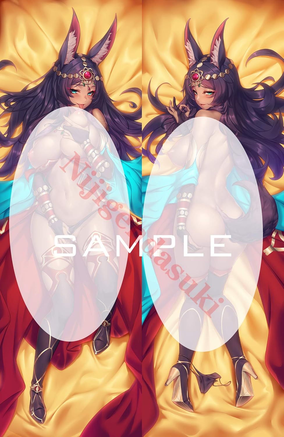 Amazon Nijigendasuki 抱き枕 Fate Grand Order フェイト グランドオーダー Fgo ミドラーシュのキャスター シバの女王 両面プリント 18禁 等身大 ピロー 抱き枕カバー 可愛い Acg 全裸 アニメ エロ カスタム可能 アダルト 2wayトリコット 枕 枕カバー 40cm X 1cm