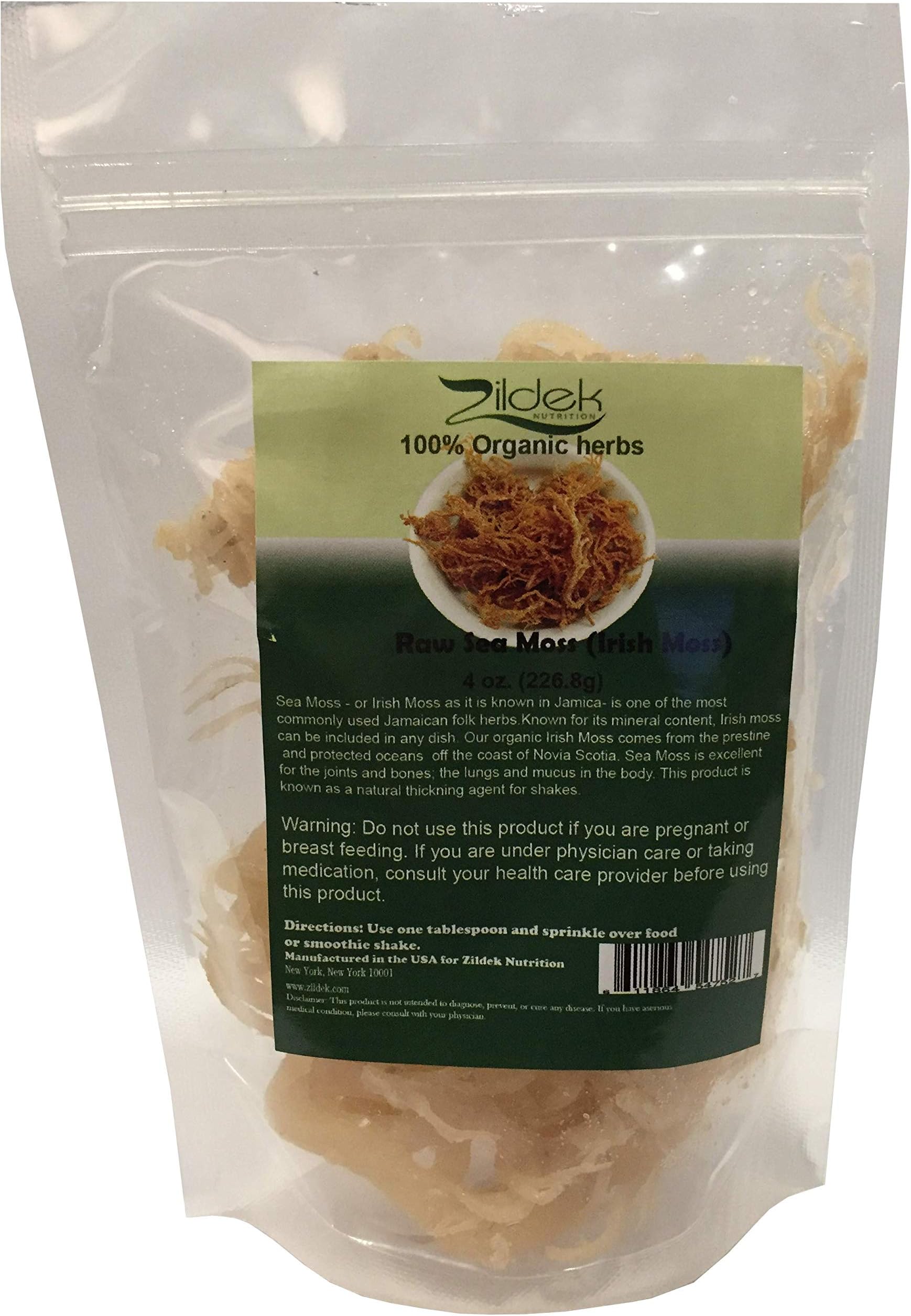 Wild crafted Sea Moss Raw Irish Moss 4 oz