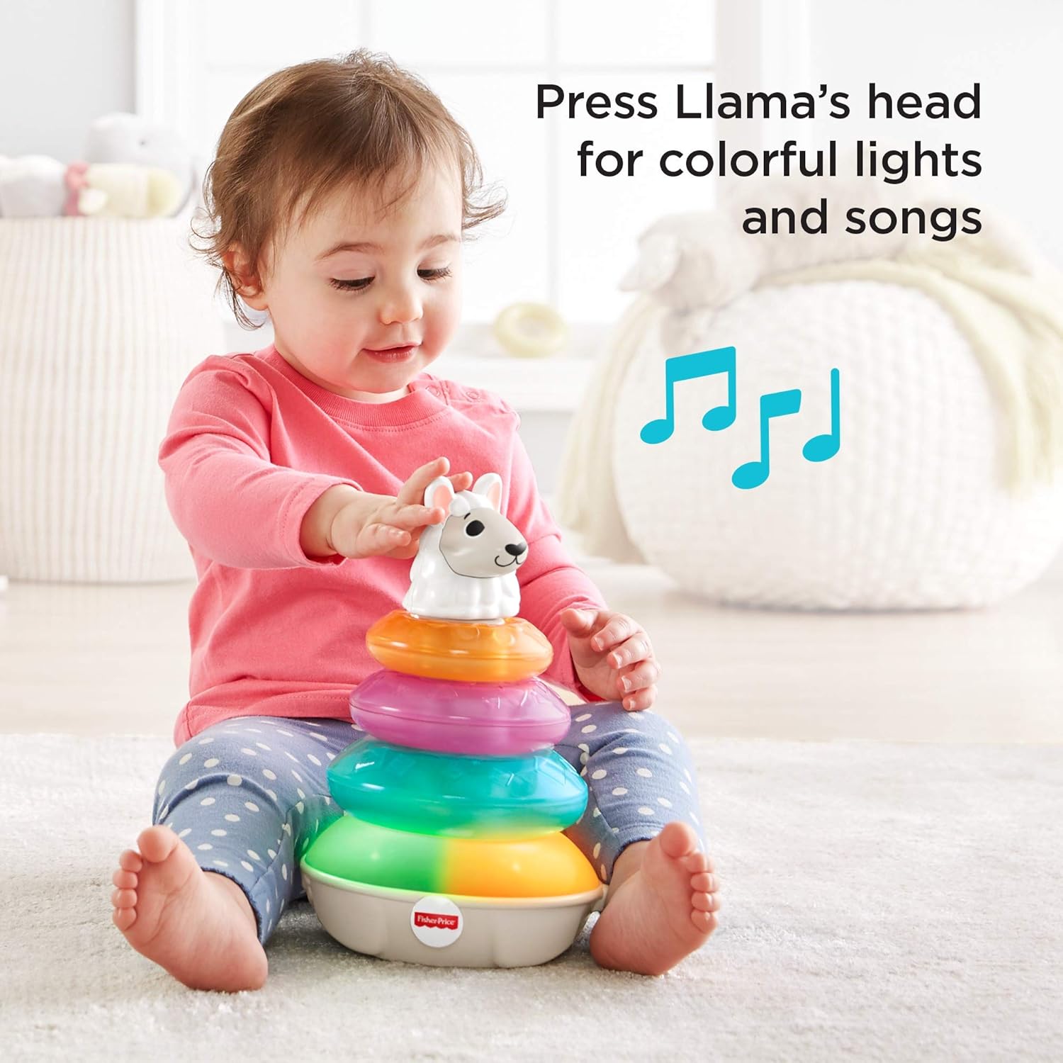 Fisher-Price Linkimals Lights & Colors Llama, Multi Color: Toys & Games