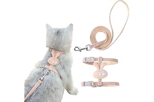 Cat Harness and Leash Set for Walking, Adjustable Escape Proof Harness with Leash, Kitten Harness Leashes and Harness for Mos