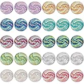 SUNNYCLUE 1 Box 150PCS 12mm Round Flat Back Cabochons Resin Dome Cabochons Faux Druzy Cameo Shinny Scrapbooks Embellishment Cabochon Bulk for Bezel Trays Jewelry Making Bracelet Necklace Craft DIY