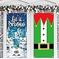 Amazon com: 2 Pcs Christmas Door Cover Decoration Christmas Door
