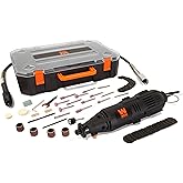 WEN 23103 1-Amp Variable Speed Rotary Tool with 100+ Accessories, Carrying Case and Flex Shaft