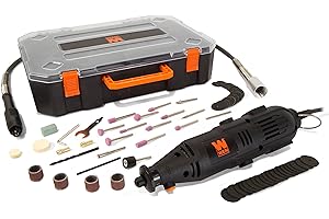 WEN 23103 1-Amp Variable Speed Rotary Tool with 100+ Accessories, Carrying Case and Flex Shaft