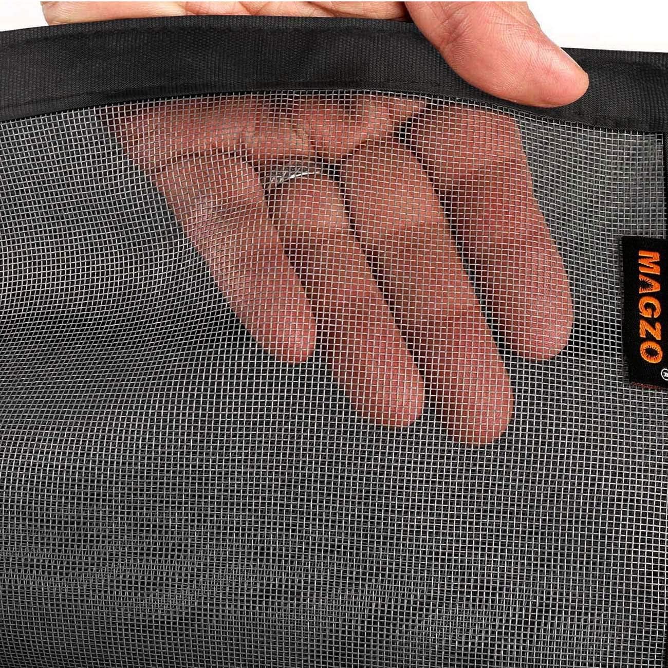 MAGZO Screen Door Magnets 36 x 80, Durable Fiberglass Door Mesh with Full Frame Hook&Loop for Sliding Door Fits Door Size up to 36"x80" Max-Black - - 