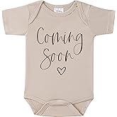 BIBIBLISSBABY Baby Coming Soon Bodysuit Announcement,Funny Pregnancy Announcement Gift for Grandparents to be