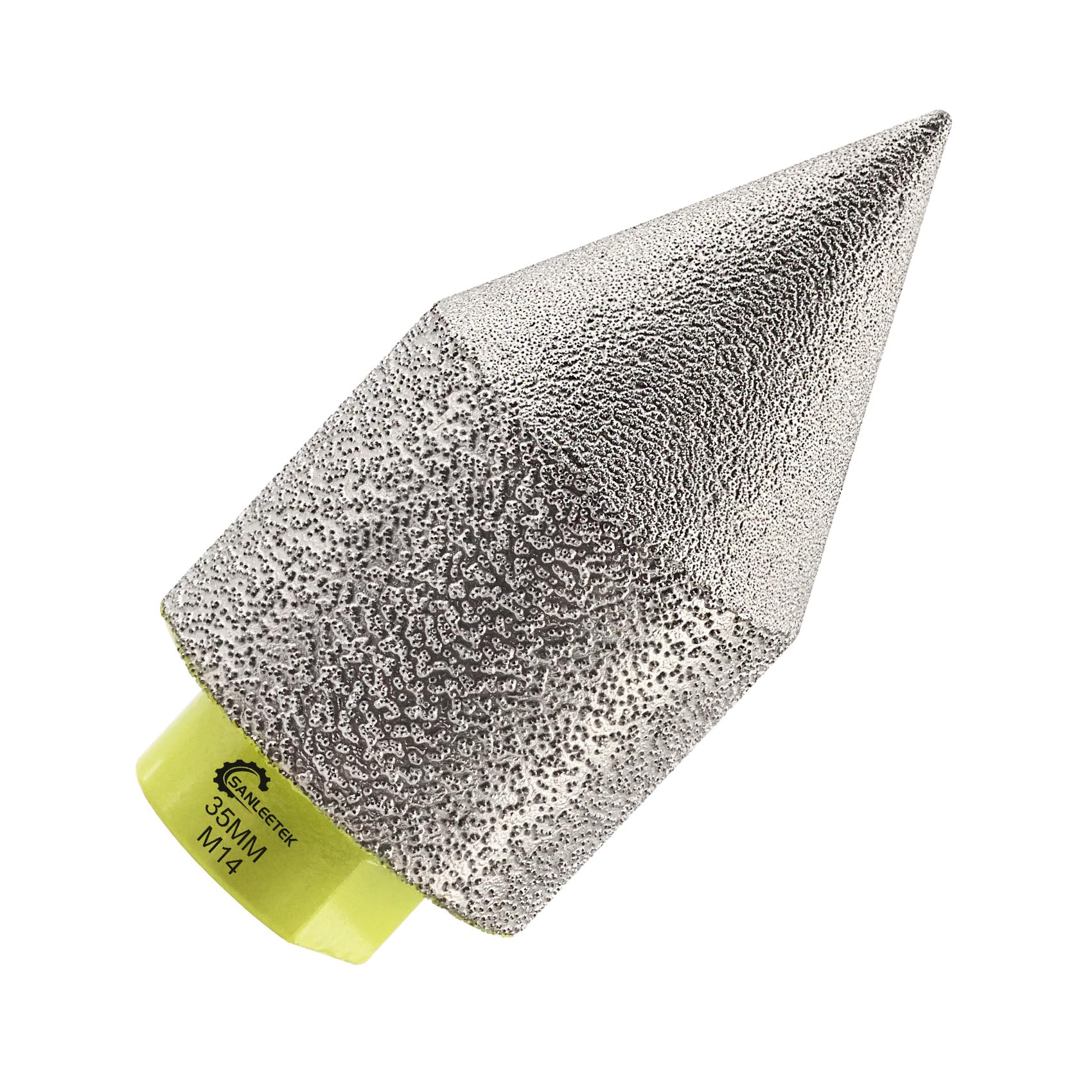 Diamond Beveling Chamfer Bits 35mm - Finger Milling Bits SANLEETEK for Shaping Trimming Enlarging Grinding Existing Holes in Tile Porcelain Ceramic Granite Marble