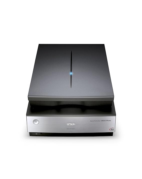 Epson B11B223401 Perfection V800 Photo Scanner Flachbett-Scanner (6.400 dpi x 9) schwarz/silber