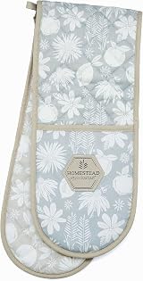 Cooksmart Double Oven Gloves Heat Resistant British Designed Oven Gloves