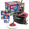 O-Cedar EasyWring Microfiber Spin Mop and Bucket Cleaning System + Citrus and Lavender Pacs (Variety Pack)