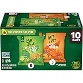 LATE JULY Snacks Variety Pack Tortilla Chips, 0.9 Oz 10 Count Snack Bags
