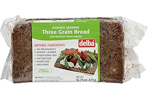 Delba Famous German Three Grain Bread, 16.75 Ounce (Pack of 12)