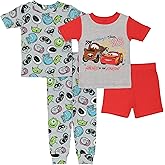 Disney boys 4-piece Snug-fit Cotton Pajama Set, Soft & Cute for Kids