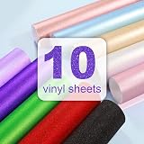 TECKWRAP Glitter Vinyl 12x12 10 Color Assortment Permanent Adhesive Sheets view 3