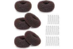 Eduftis 6Pcs Hair Bun Maker, Bun Maker for Girls Hair Buns Hair Piece, French Hair Bun Accessories for Women, Teenitor Donut Hair Bun Maker Hair Net, Versatile Hair Accessory for All Hair Types