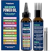 Rosemary Oil With Black Castor, Batana, Lavender, Coffee, Coconut, Argan, Avocado, Olive, Almond & Parsley Seed Oil, 11 Oils Infused for Ultimate Hair Growth (4 fl oz (120 ml))