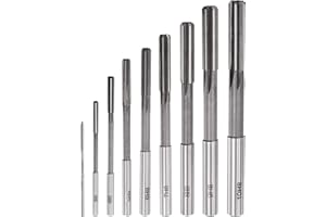 uxcell Chucking Reamer Set Lathe Machine Reamer Straight Flute Milling Cutter High Speed Steel H8 Tolerance (2mm 3mm 4mm 5mm 