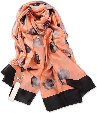 Orange scarves womens Clearance