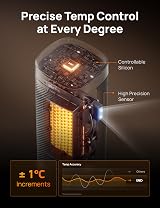 Dreo 16 Inch Electric Heater 1800W Thermostat 70° Oscillating Remote view 6