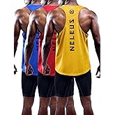 NELEUS Men's 3 Pack Dry Fit Y-Back Muscle Tank Workout Gym Shirt