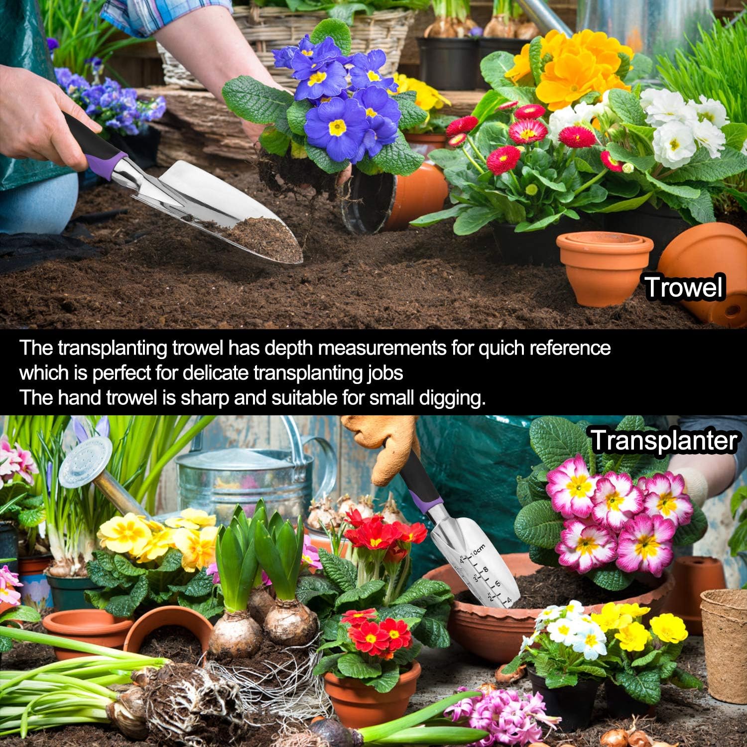 Tudoccy Garden Tools Set 83 Piece, Succulent Tools Set Included, Heavy Duty Aluminum Gardening Tools for Gardening, Non-Slip Ergonomic Handle Tools, Durable Storage Tote Bag, Gifts Tools for Men Women : Garden & Outdoor
