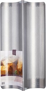 Chicago Metallic Commercial II Aluminium Non-Stick Perforated French Bread Pan view 2