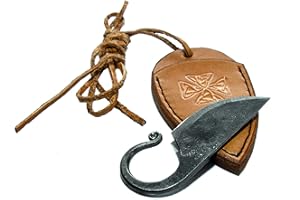 Toferner Celtic Pocket Knife, Hand Forged Fixed Blade Knives, Hardened Blade, Vintage Knife, Art Collection