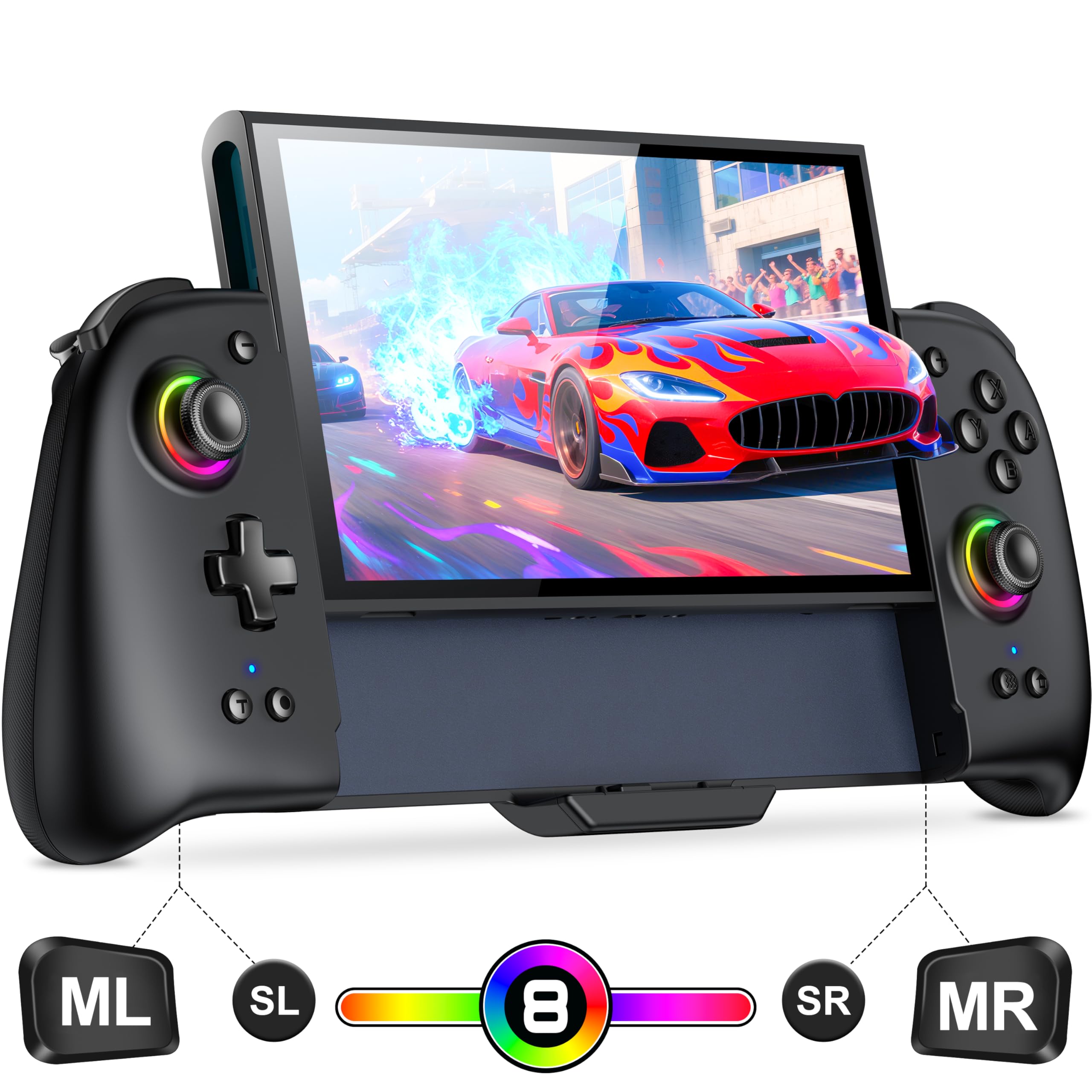 Photo 1 of ***************No charging cord**************
Gammeefy Switch 2 Controller - Hall Effect Joystick - One Piece Switch Joypad Replacement to Switch 2 Pro Controller's Feel, with 8 RGB Lighting, Turbo, Macro, KeyLinker App