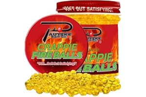 PAUTZKE'S Crappie Fire Balls - Striking Color & Prolonged Scent Release, Infused with Genuine Salmon Egg Juice