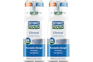 SmartMouth DDS Activated Clinical Mouthwash - Adult Mouthwash for Fresh Breath - for Gum Health, Gingivitis & More - Clean Mint Flavor, 16 fl oz (2 Pack)