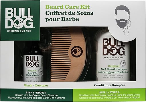 Bulldog Skincare For Men Beard Care Kit With Beard Comb Included